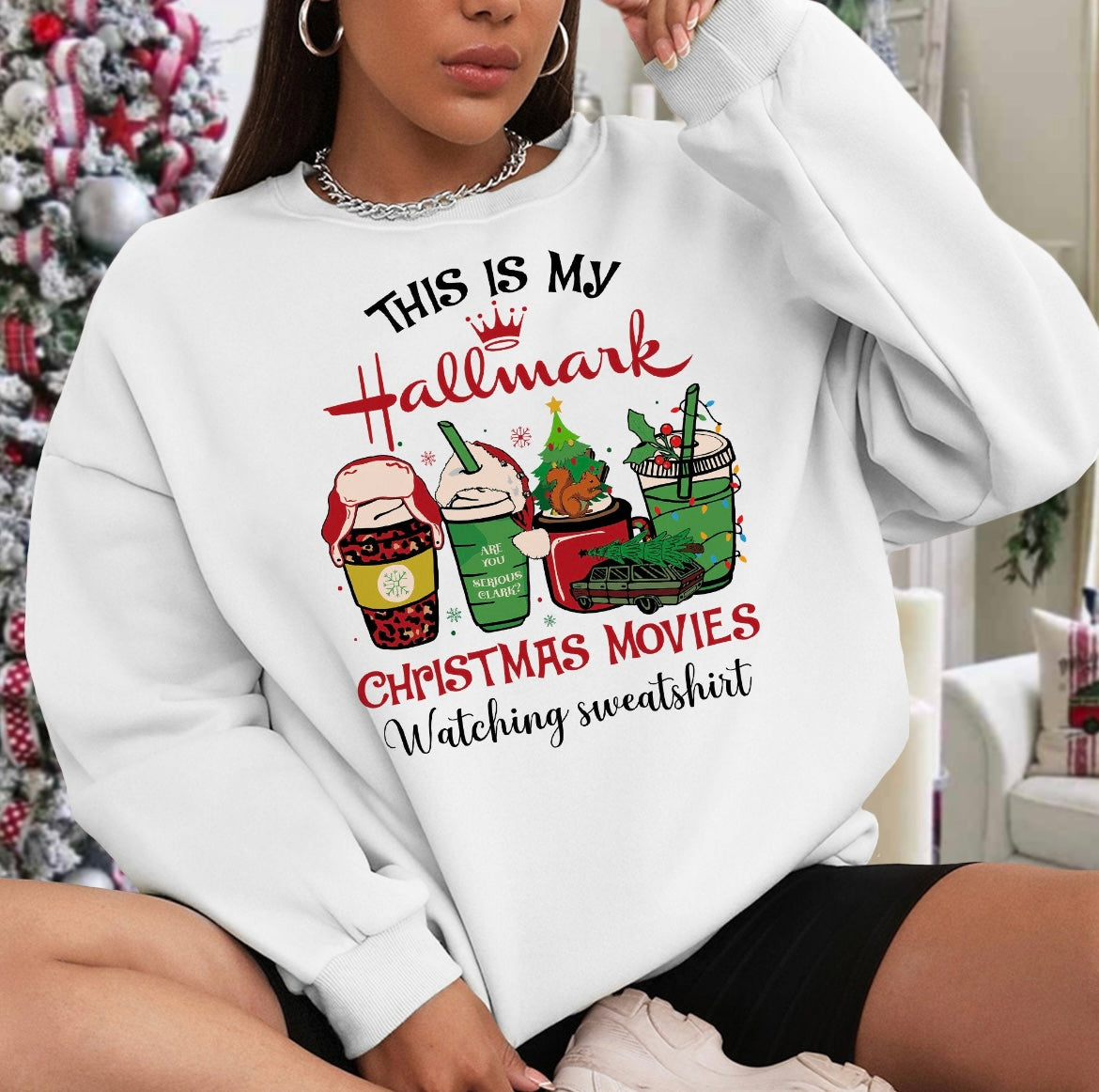 Hallmark christmas sales watching sweatshirt