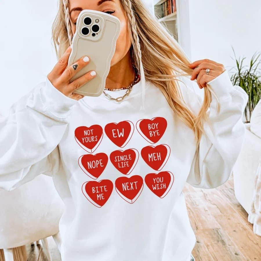 Red hearts sweatshirt