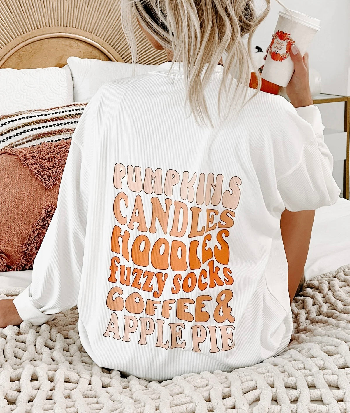 Pumpkins, hoodies, coffee, sweatshirt