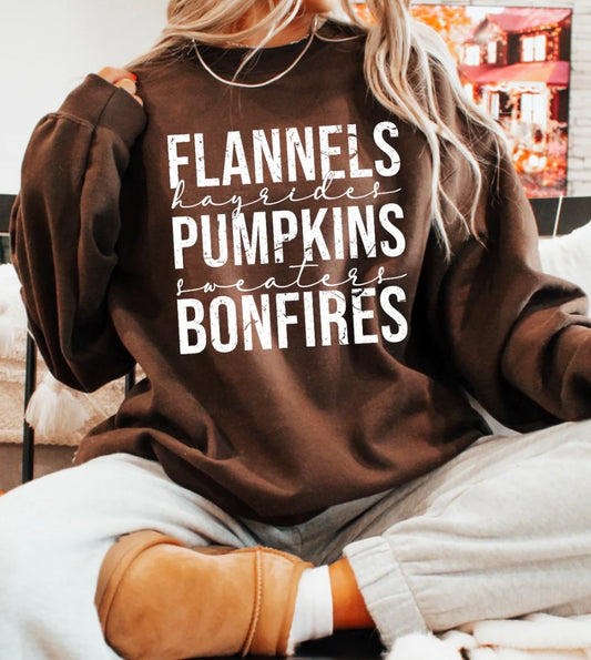 Flannels, Hayrides, Pumpkins, Sweaters, Bonfires. Sweatshirt