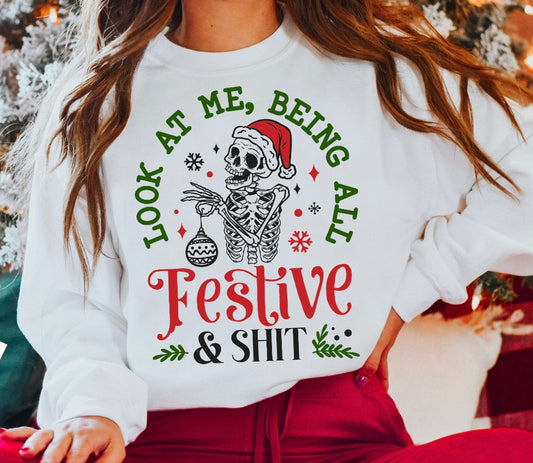 Look at me being all festive sweatshirt