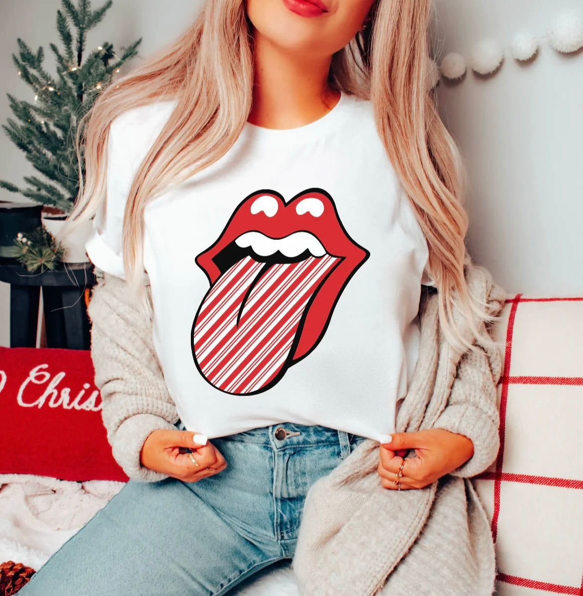 Candy Cane Tongue Sweatshirt