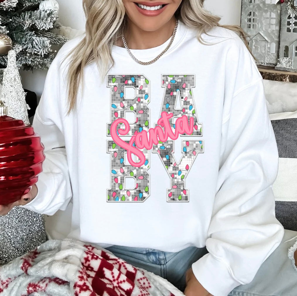 Santa baby glitter Sweatshirt