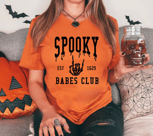 Spooky babes club tshirt