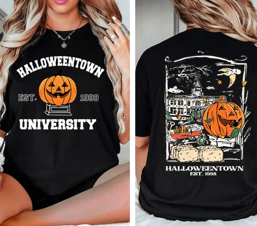 Halloween town university (front & back) tshirt