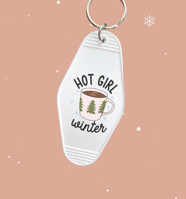 Hot girl winter keychain