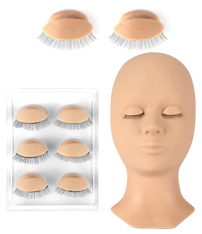 Lash Full Mannequin Head With 4 Pairs Of Removable Eyelids