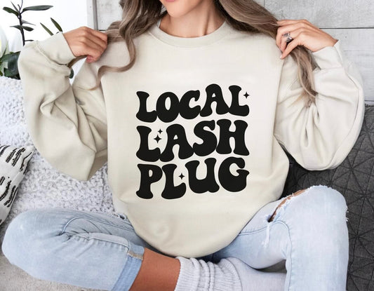 Local Lash Plug Tan Sweatshirt