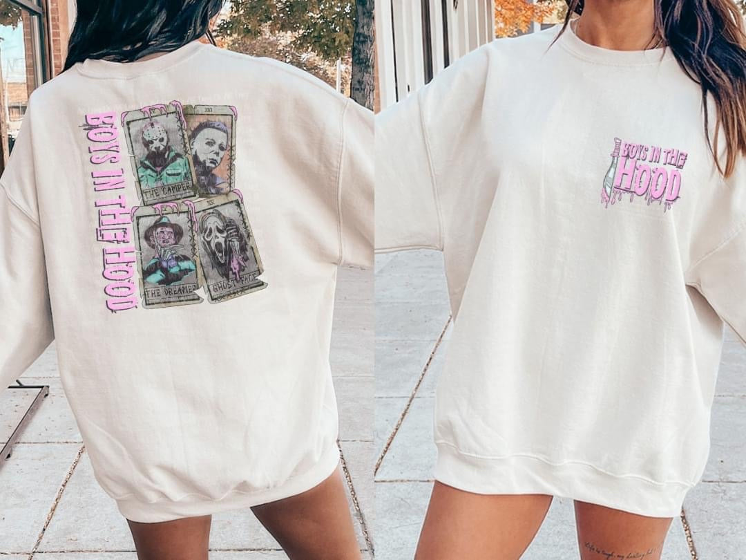 Boys in the hood sweatshirt (front & back)