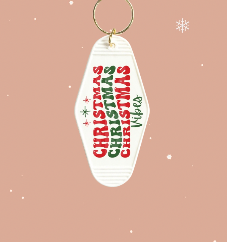 Christmas vibes keychain