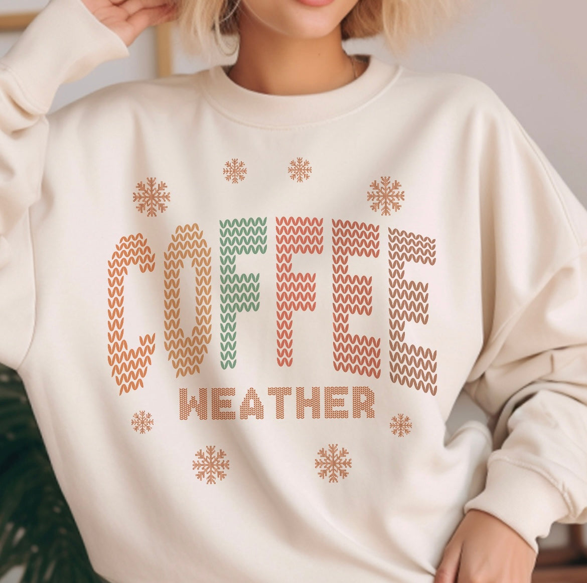 Coffee Weather Tan Sweatshirt