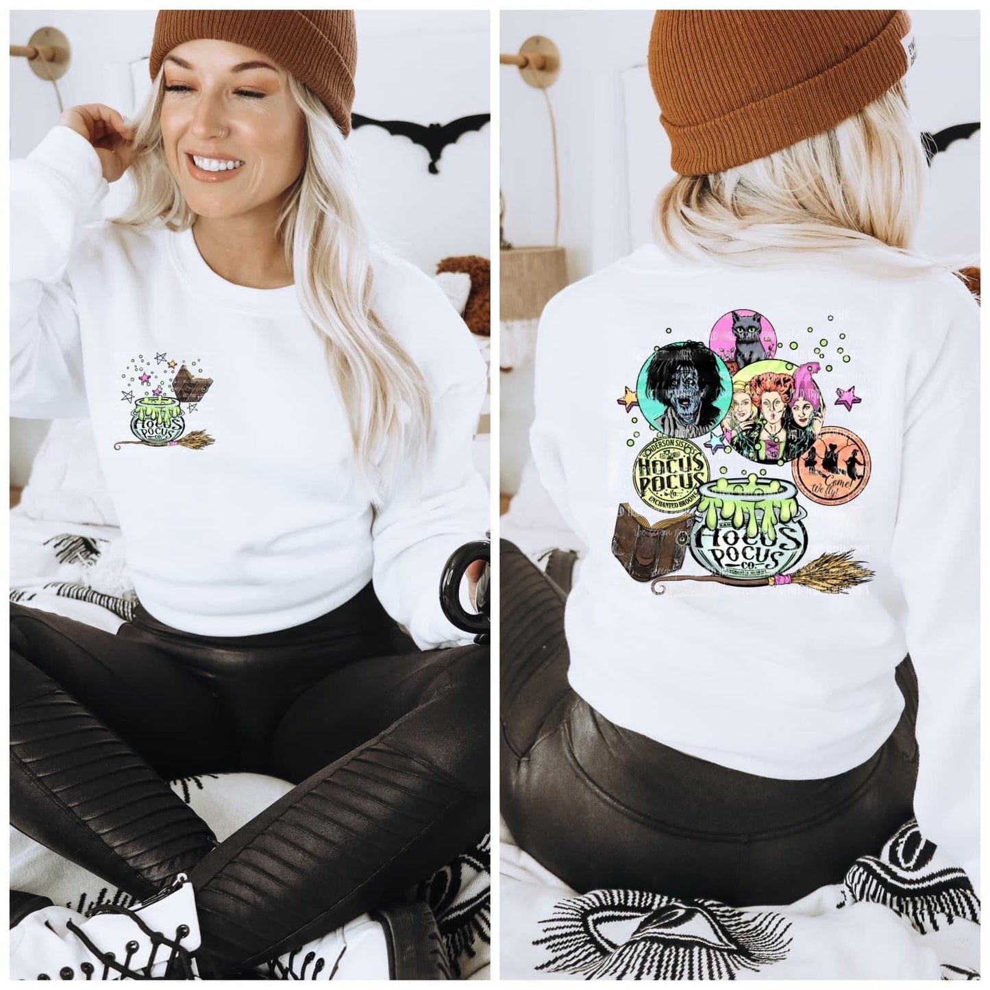 Hocus Pocus Crew sweatshirt (front and back)