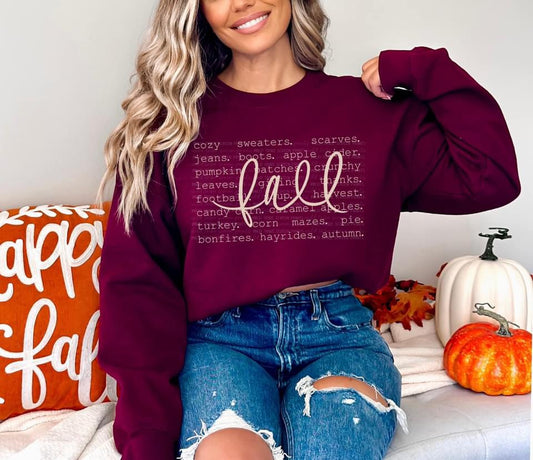 Fall essentials burgundy sweatshirt