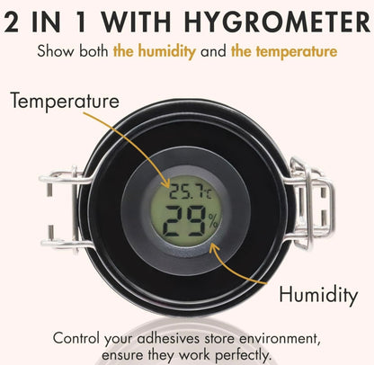 Temperature & Humidity Display Glue Storage Container