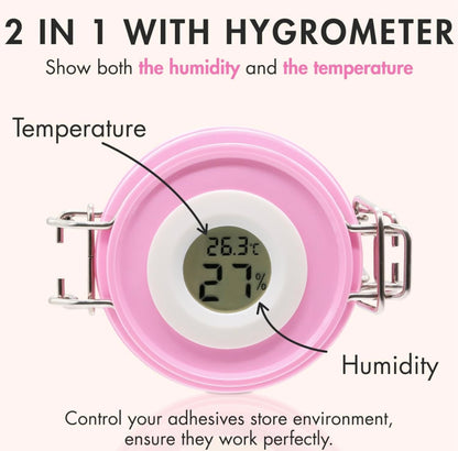 Temperature & Humidity Display Glue Storage Container