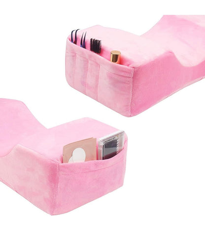 Pink Lash Pillow With Pockets For Storage