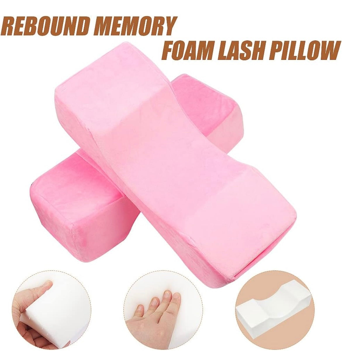 Pink Lash Pillow With Pockets For Storage