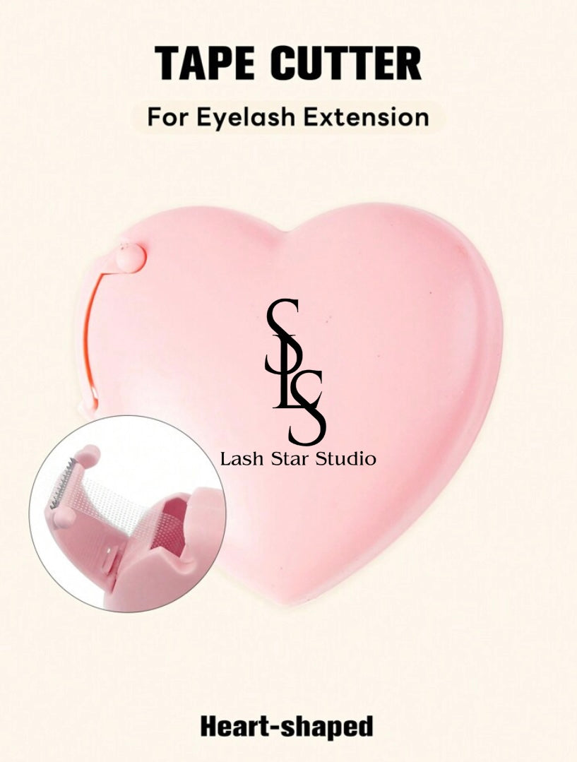 Heart Shaped Eyelash Extension Tape Cutter Dispenser