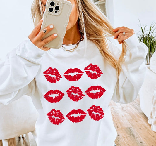 Red lips sweatshirt