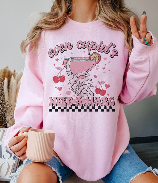 Even cupids need a marg sweatshirt