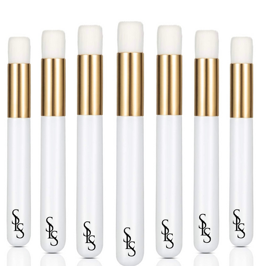 LASH STAR SHAMPOO BRUSH WHITE AND GOLD